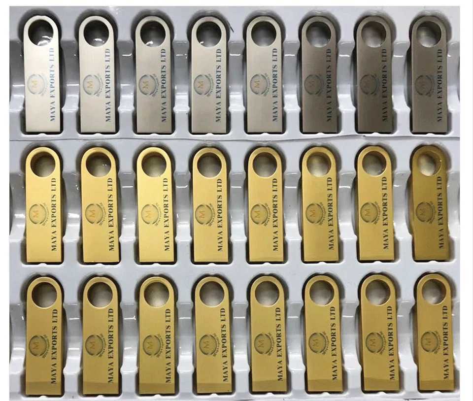 Cust 100PCS Flash Drives Metal 64GB Black 32GB Pen drive 16GB Memory stick U disk 8GB 4GB C251209