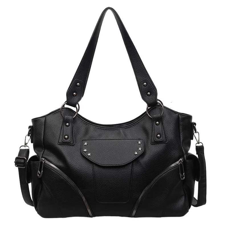 2025 Studded Motorcycle Bag Vintage Small Tote Bag for Wen Trendy Shoder Crossbody Purse Summer Cmuter Handbag Y251209