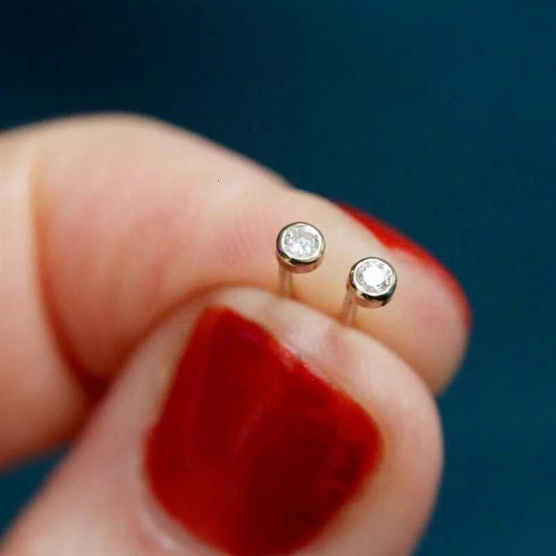luxury 14K Gold Filled Cubic Zirconia Stud Tarnish Resistant Dainty Women Earrings Simple Waterproof Jewelry K251209 H260129
