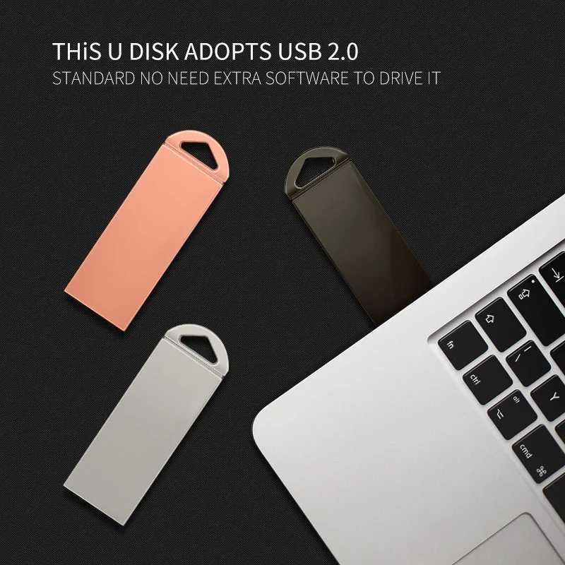 Cust 100PCS Flash Drives Metal 64GB Black 32GB Pen drive 16GB Memory stick U disk 8GB 4GB C251209