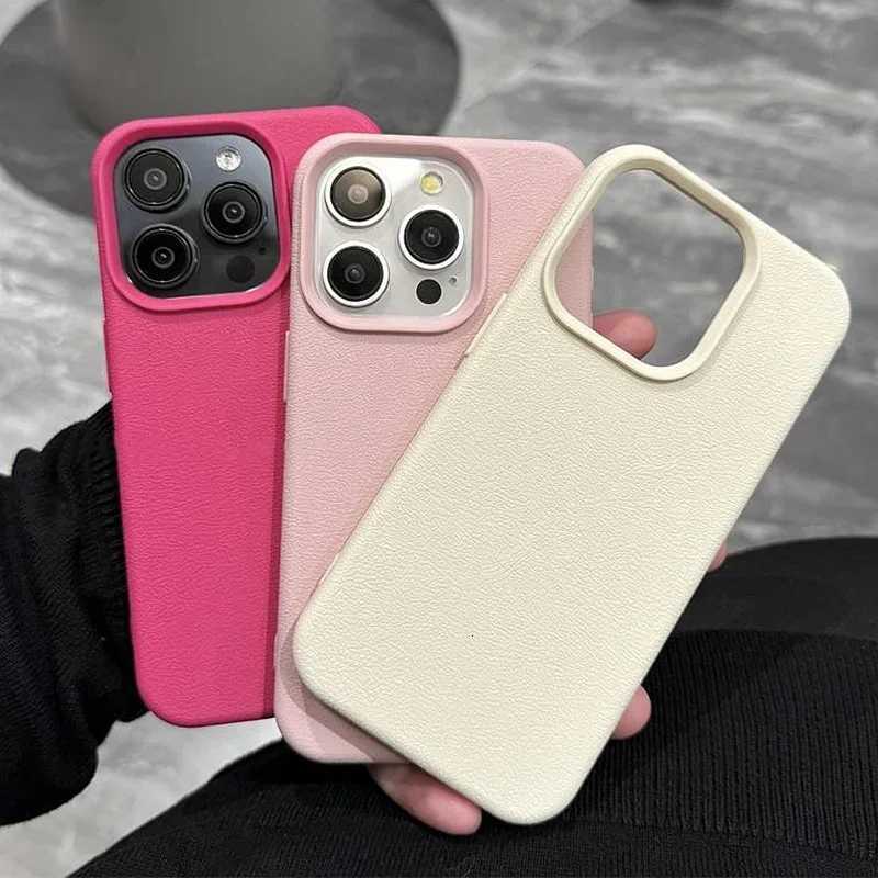 Luxury Matte Soft Leather Candy Phone Case For iPhone 17 16 15 14 Plus 13 12 11 Pro Max Protection Shockproof Silicone Cover C251209