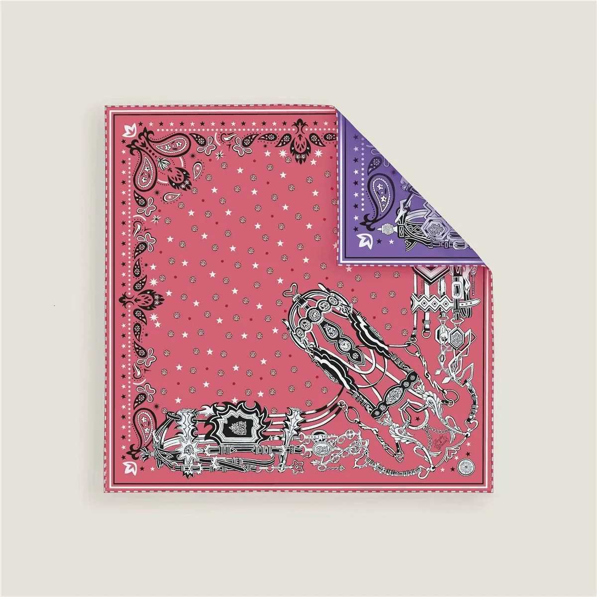 Luxury 2025 New Two-sided Fashion Elegent Shawl Square Scarf For Women Twill Print Headband Hijab Neckerchief Female Head Wraps Bandana Y251208