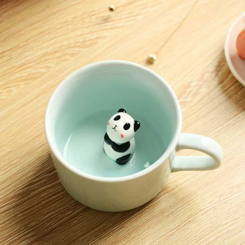 Cartoon s Ceramic gs Coffee Milk Ju Lemon Tea Cup Cute Kids g He Off Drinkware for Kitchen Accessories H251209