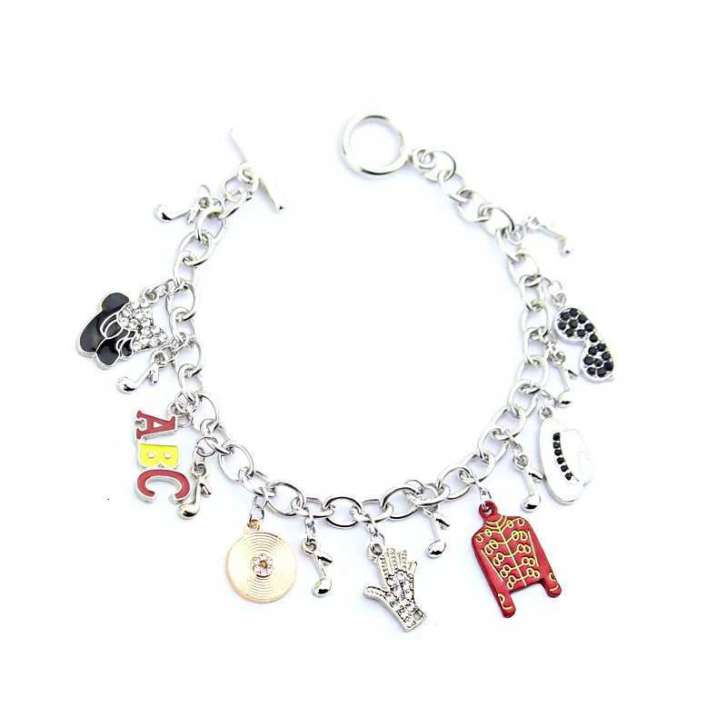 Michael Jackson Bracelet Commemorative Series Fashion Personality Pendant Mens and Womens Friendship GiftXJ251209