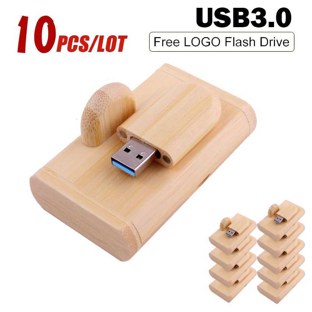 10PCS/LOT Cust High Speed USB 30 Flash Drive 128GB Pen Drive 64GB Photography Wedding Gift Memory Stick C251209