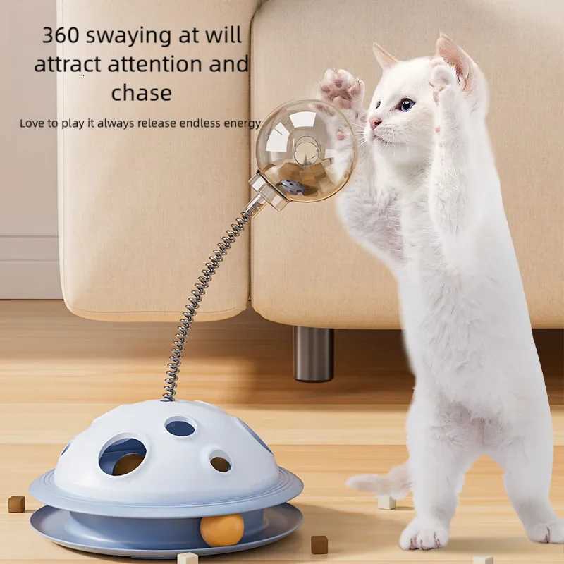 Hot cat toys from the high cat stick Cat Turntable ball Cat cat toy Cat turntable leaky food toy set pet supplies M251209