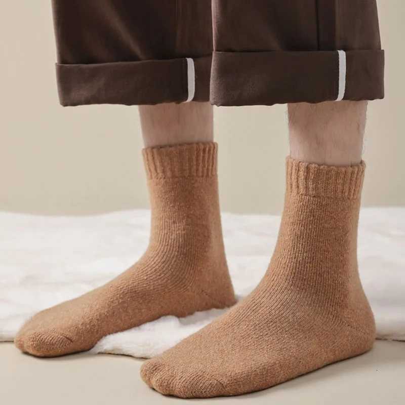 2024 New Winter Super Thicker Warm Socks Wool Male Men Women Socks Solid Socks Merino Wool Socks Against Cold Snow Terry SocksT251209