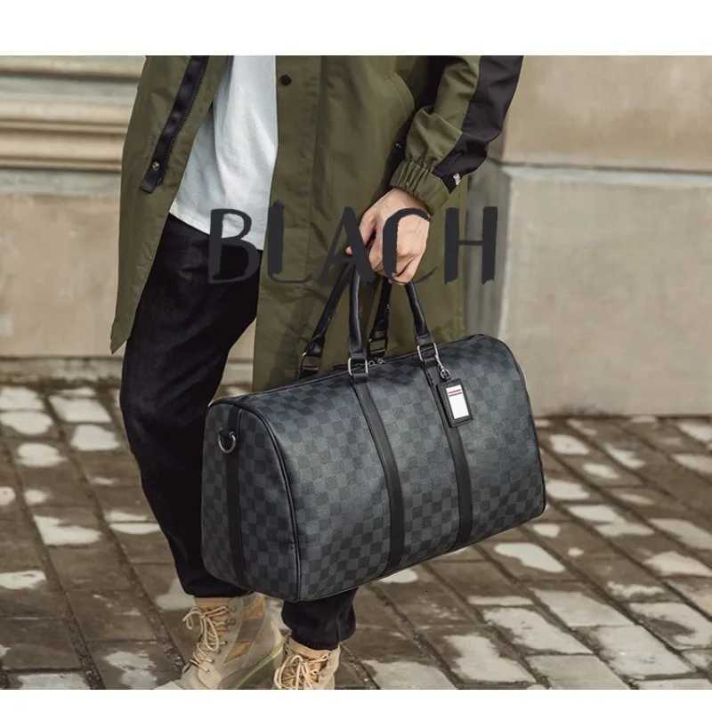 Mens Fi Plaid Mtifunctial Wear Resistant Waterproof Large Capacity Travel Business Lage Bag Handbag Shoder Bag Y251209