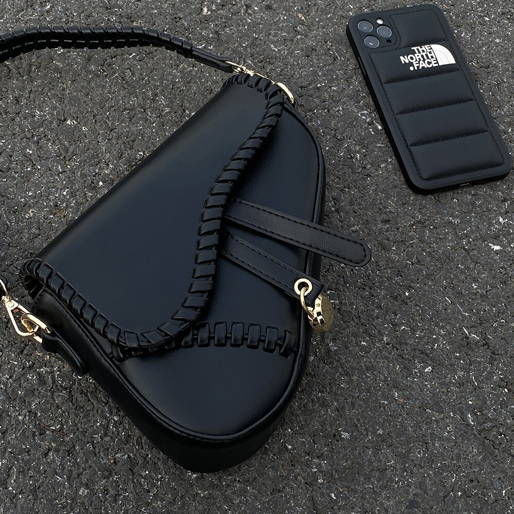 designer bag Capsule Milk Cap JNNG High-end New Black Underarm Saddle Women's Handheld Crossbody Bag
