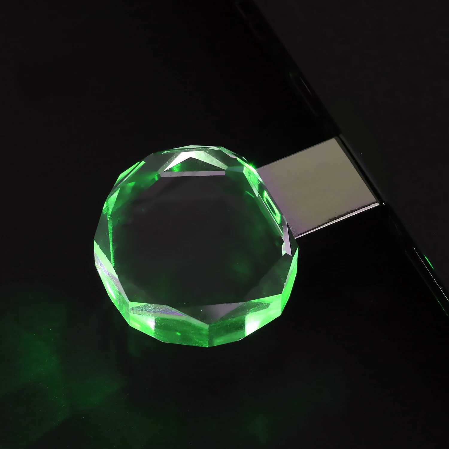 JASTER USB 20 Flash drive With LED Crystal Pendrive 4GB 8GB 16GB 32GB 64GB 128GB Pen Drive Photography Gifts C251209