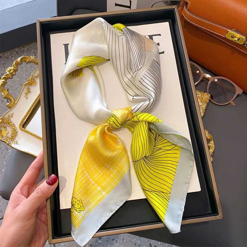 Luxury Luxury Silk Shawl Square Scarf Women Summer Hijab Wraps Neckerchief Female Hair Bands Ribbon Headband Bandana Foulards Femme Y251208