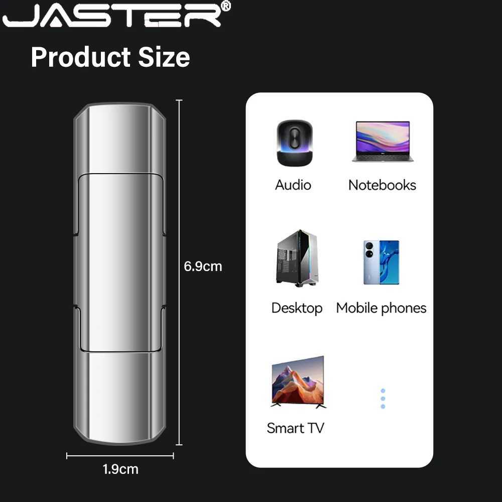 JASTER New TYPE-C 20 pen drive 128GB 64GB stylish metal USB flash drive 32GB 16GB memory stick business gift USB flash drive C251209