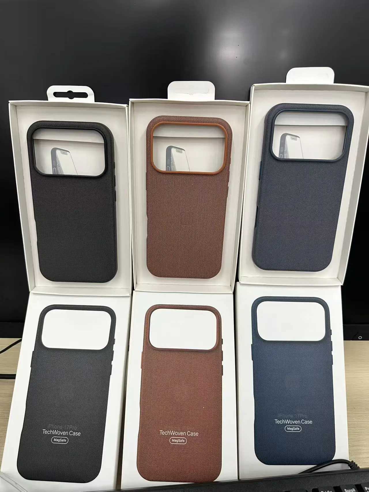 Magnetic Techwoven Case for iPhone 17 Pro Max/17 Air - Wireless Charging Cpatible Fl-Body Protection Cover C251209