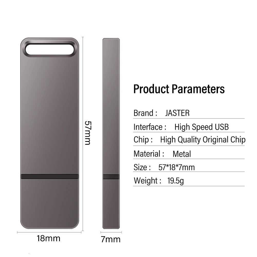 Business gift Metal USB 20 Flash Drives 128GB 64GB Waterproof Pen drive 32GB16GB 8GB 4GB Memory stick Black U disk for Cputer C251209