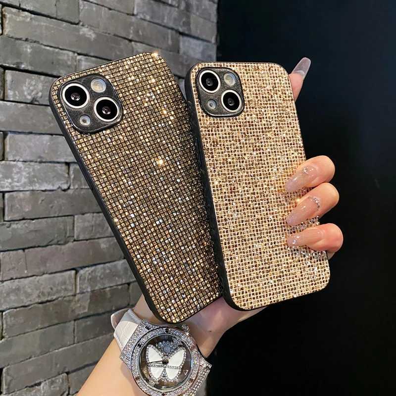 Luxurious shiny Leather diamond rhinestone Glitter for iphone 17 16 15 14 13 12 11 Pro Max Plus 17Air 16E Cover Protective Shell C251209