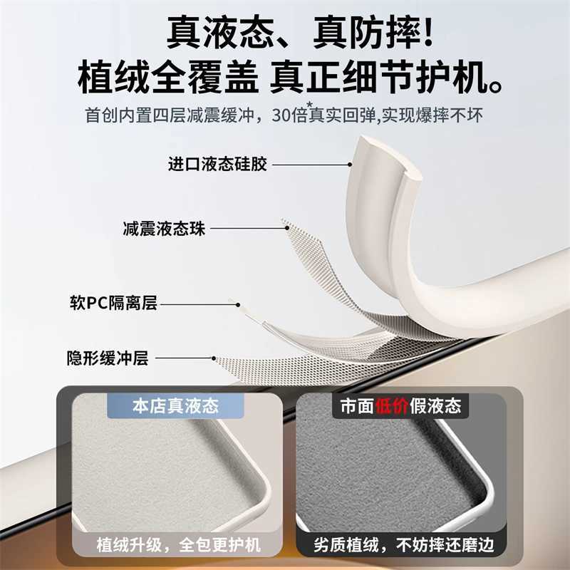 Liquid Soft Silicone Case For Honor Magic 8 Pro 5G Luxury Cfortable Feel Built in Flocking Protection Back Cover Bumper C251209