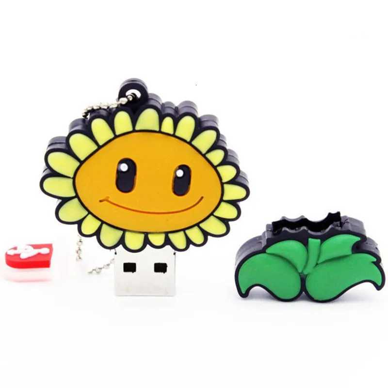 JASTER Cartoon Suower USB 20 Flash Drive 100 Real Capacity 32GB 64GB 128GB Creativity Pen Drives Student Gifts Memory Stick C251209
