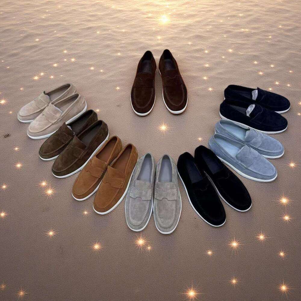 designer womens mens shoe Luxury kelly loafer Suede slip on round toe flat solid loafers classic casual Unisex simple formal office Vacation Fashion dress shoes