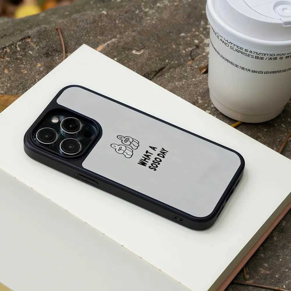 Black Graffiti Phone Case For IPhone17 16 15 14 13 12Plus Pro Max Case Advanced Carbon Fiber Black Frame Acrylic Case C251209