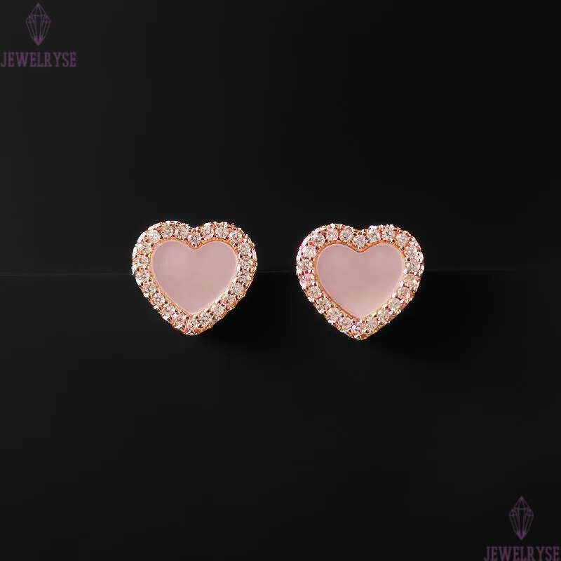 A top brand luxury love heart designer earrings for women aretes oorbellen brincos sweet pink pearl blue white silver crystal earings earring ear ring