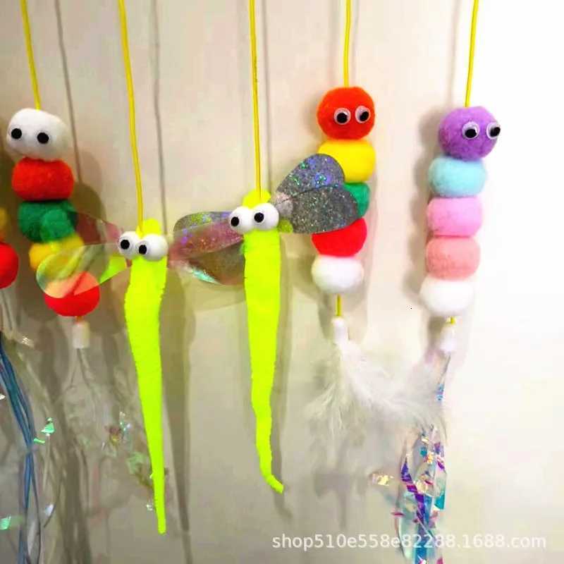 Cat Hanging Toy Independent Cat Teasing Elastic Rope Hanging Door Cat Teasing Stick Feather Teasing Cat Pet Teasing Cat Stick M251209