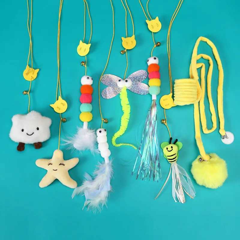 Funny Cat Toy Interactive Cat Toys Hanging Long Rope Swing Teasing Cats Toy for Kitten Elastic Hanging Door Teasing Cat Supplies M251209