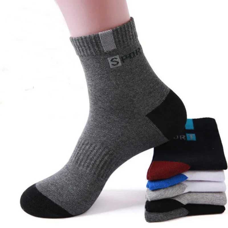 10/5/3pairs Breathable Con Sports Stockings Men Bamboo Fiber Autumn and Winter Men Socks Sweat Absorption Deodorant Business SoxT251209