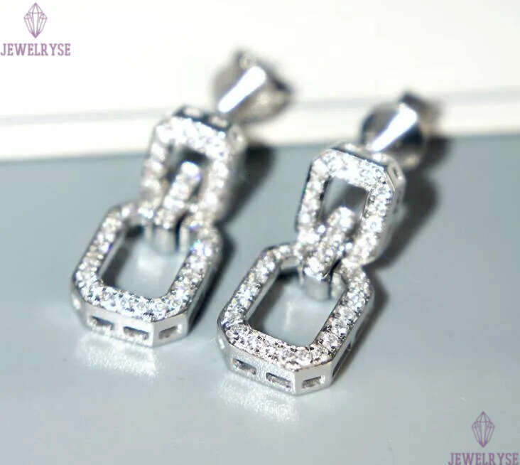 Long hollow Rectangle geometry designer Earrings stud for women Geometric Charm Earings with CZ Zircon Diamond Bling Crystal elegant Ear rings earring