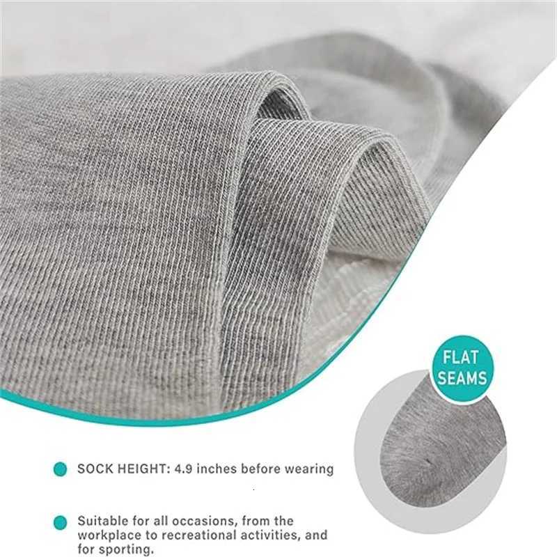 5 Pairs Solid Color High-Quality Men Soft Breathable Antibacterial Black White Gray Comfortable Sports Business Mens SocksT251209