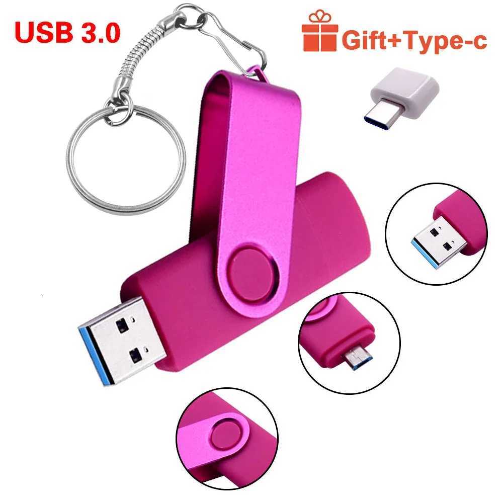 High Speed Pendrive 64GB 128GB 256GB 64GB High-quality Usb Flashdrive Pen Drive OTG Type C USB Flash 30 USB with Key Chain C251209