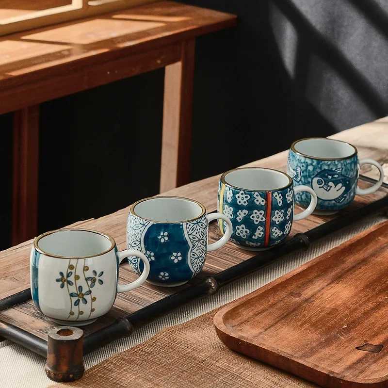 Japanese Hand-painted Handle Tea Cup Ceramic Kung Fu Tea Set Household Single Cup Heat-insated Non-hot Hand Small H251209