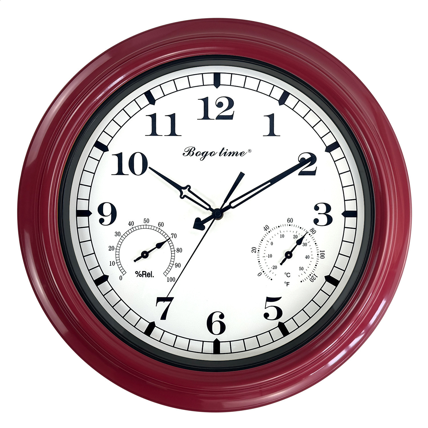 Wall Clocks Better Homes Gardens 30" Indoor Brown Round Wood Arabic Analog Clock 231122