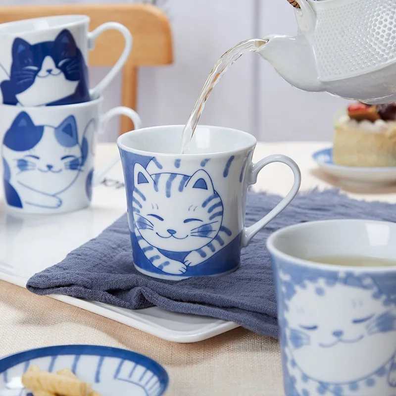 Japanese Cute Cat g Creative Cartoon Cat Ceramic Cup He Off Couple Cup Bar Counter Decorations Drinkware Milk Coffee g H251209