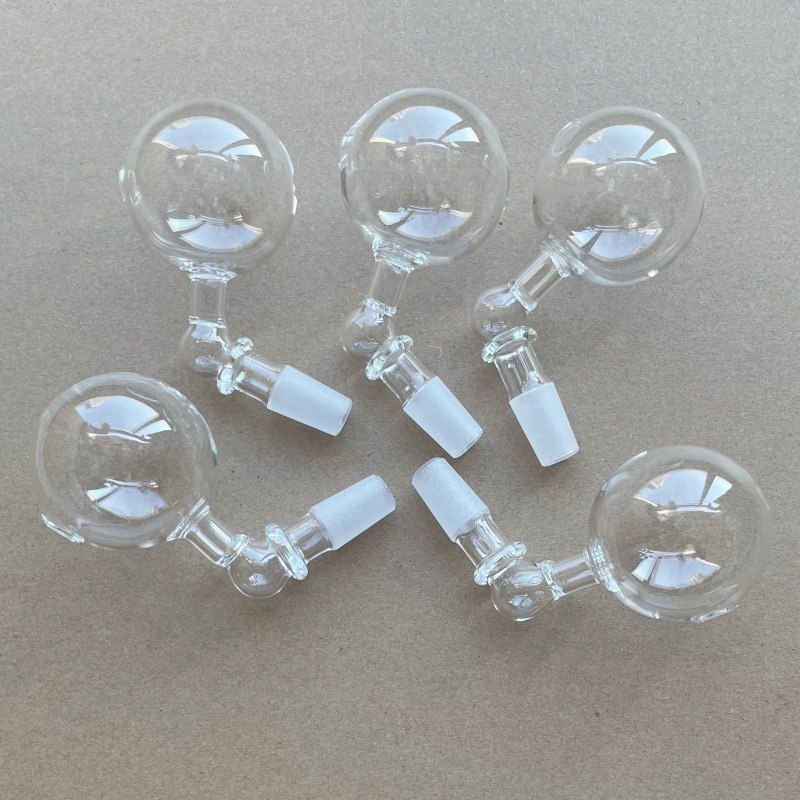 5Pcs 50mm Super Big Ball Glass Oil Burner Pipe Smoking Bowl Bubbler 14mm Male gravity bong For glass pipe