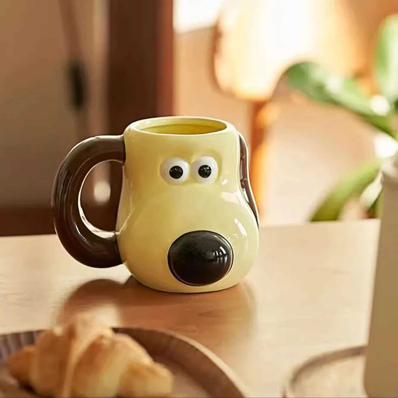 A 520ml large capacity paw dog ceramic g cartoon creative coffee cup off drinking cup household cup suitable for childrens H251209