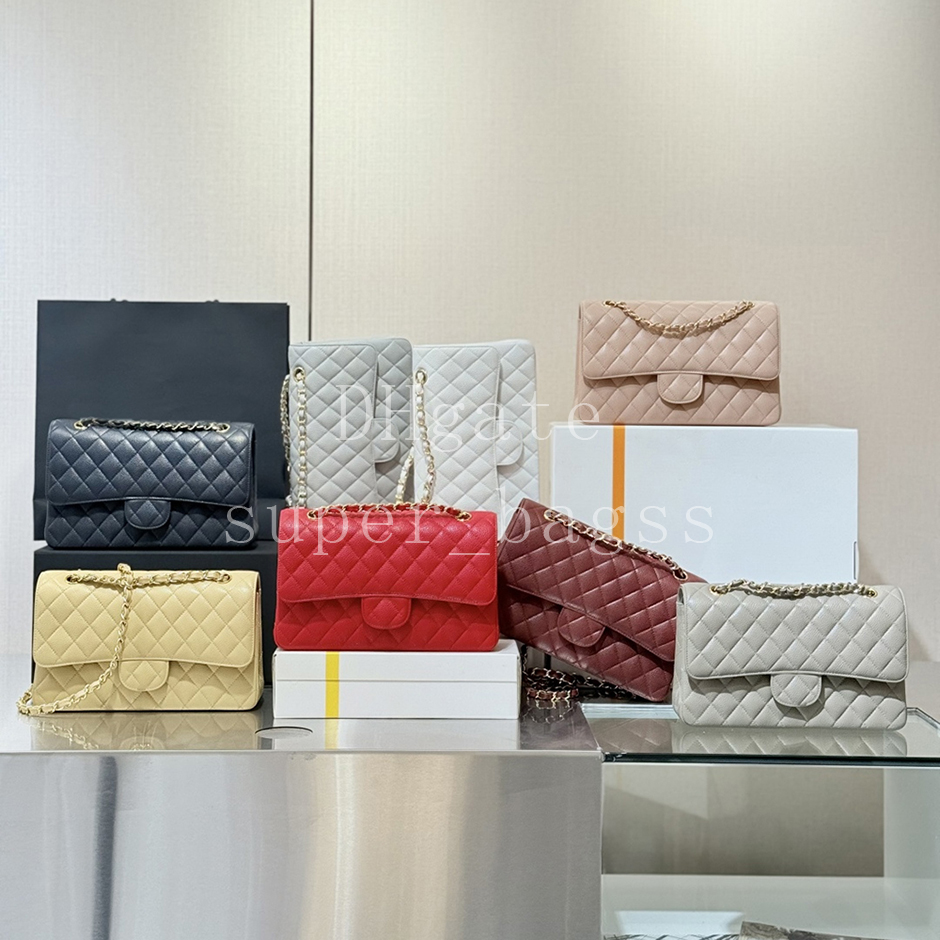 Mirror quality shoulder bag Luxury designer bag 25CM Flap bag Chain crossbody genuine leather handbag with box 24C04A2