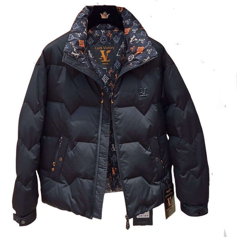 Winter Trend High-End Design Men's Stand Collar Jacket 90% White Duck Down Short Warm Coat