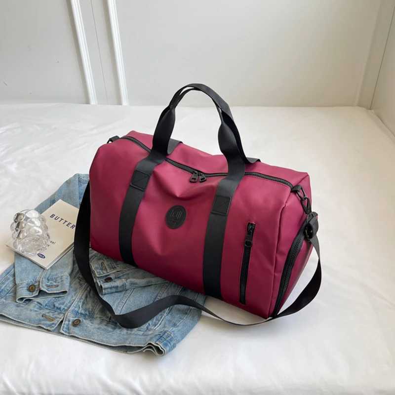 Mens Travel Bag Sports Bag Hand-held Oxford Cloth Waterproof Fitness Bag Large Capacity Outdoor Travel Lage Bag Y251209