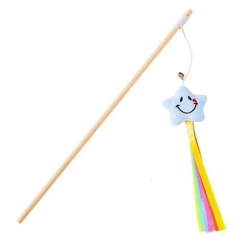 Cat toy wooden pole cat teasing stick self fun cat teasing artifact kitten bell cute fun durable scratch resistant biteresistant M251209