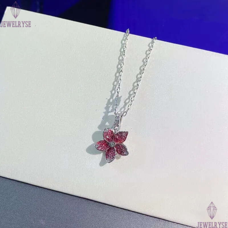 Luxury lovely red flower floral designer earrings for women romantic shine crystal cz zircon elegant charms earring earings ear rings necklace jewelry