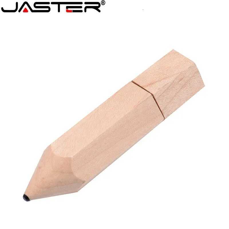 JASTER Wooden pencil USB flash drive 128 GB gifts cust Pen drive 32GB Pendrive 64GB memory stick U Disk C251209