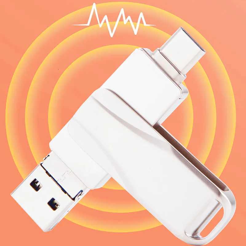 High Speed Usb 30 Pen Drive for Phone Pad Metal Pendrive 64G 128G Waterproof TYPE-C Cle Usb Flash Drives 512GB Usb Flash Disk C251209