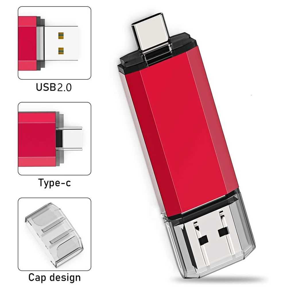 BINF 2NI1 TYPE-C USB 20 Flash Drive 2TB 1TB 512GB High speed Pen drive with key chain Memory stick Business gift U d C251209