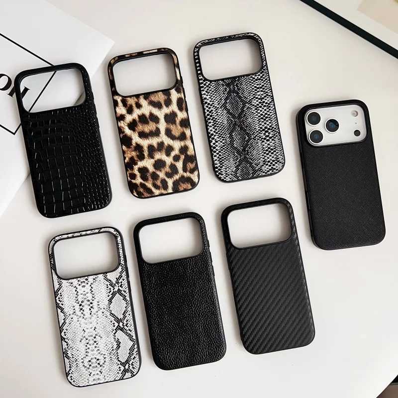 Luxury Crocodile Snake Leather PU Phone Case for iPhone 11 12 13 14 15 16 Pro Max Plus X XR Mini 16e Carbon fiber cross Cover C251209