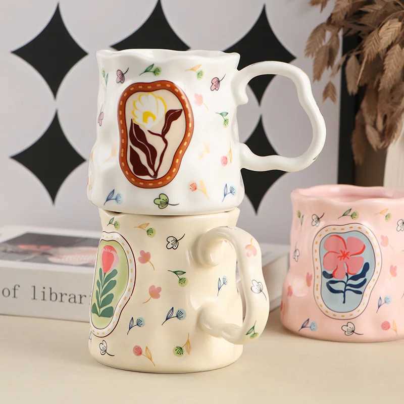 Handmade Ceramic g Flower Shaped Dreamy Premium Design High Value Coffee Cup Unique Souvenir Gift for Breakfast Water H251209