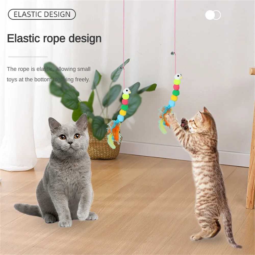 Cat Toy Swing Sticky Disc Elastic Hanging Door Teasing Cat Rope Long Rope Teasing Cat Toy Cat Accessories Pet Kitten Toy M251209