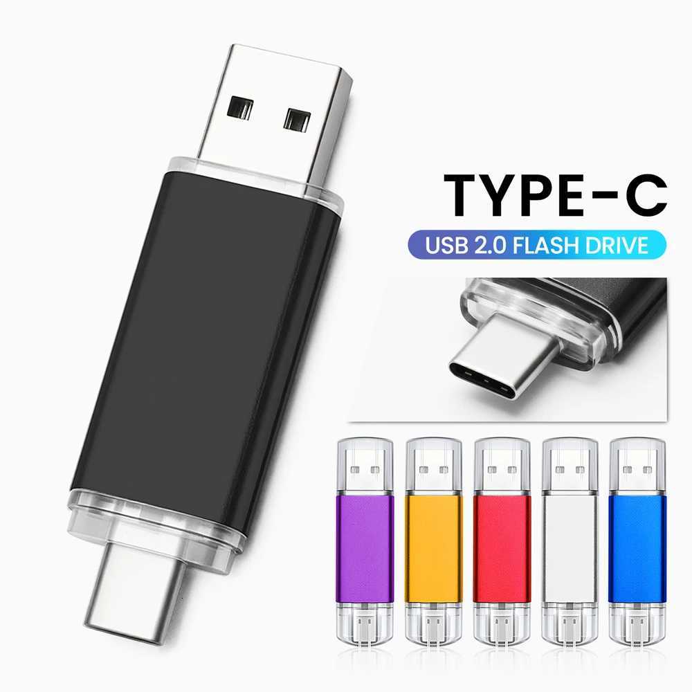USB C Thumb Drive 64GB USB20 to USB Type-c Flash Drive High-Speed Transmission Memory Stick for pro GalaxyiPad PC C251209