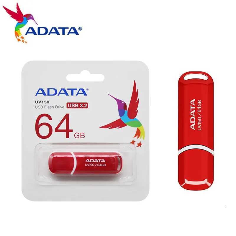 ADATA UV150 USB 32 Flash Drive 32GB 64GB Pendrive High Speed Port Red USB U Disk Pen Drive Memory Stick For Cputer C251209