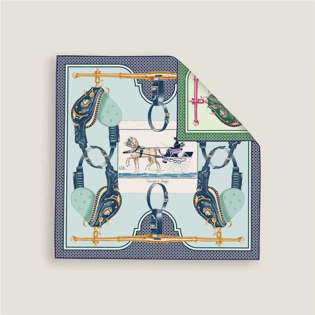 Luxury 2025 New Two-sided Fashion Elegent Shawl Square Scarf For Women Twill Print Headband Hijab Neckerchief Female Head Wraps Bandana Y251208