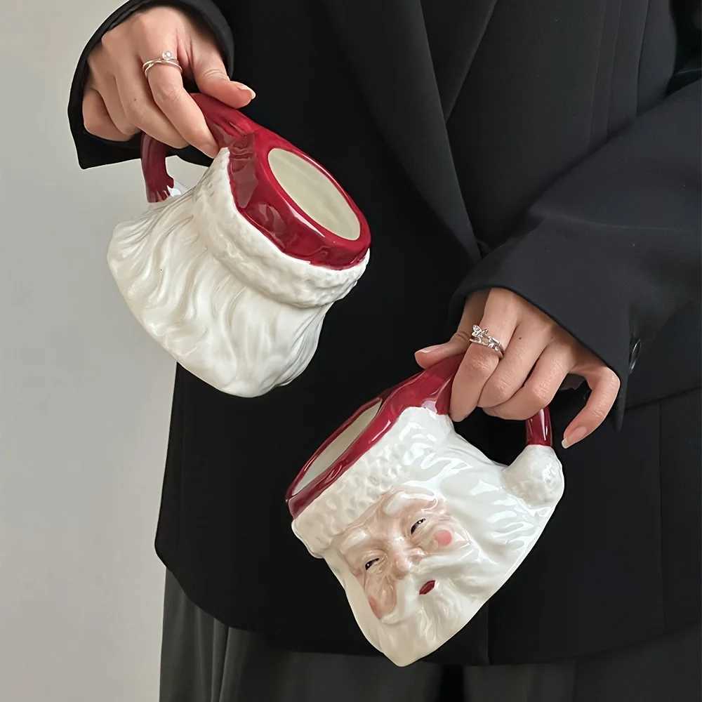 Santa g 500ml Insated Cup for Coffee Soup 3D Santa Design Hand Wash Only Perfect Christmas Gift H251209